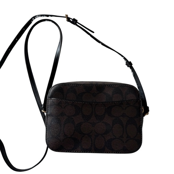 COACH Outlet Jamie Camera Bag In Signature Canvas Brown/Black Missing Hang Tag - Picture 2 of 16